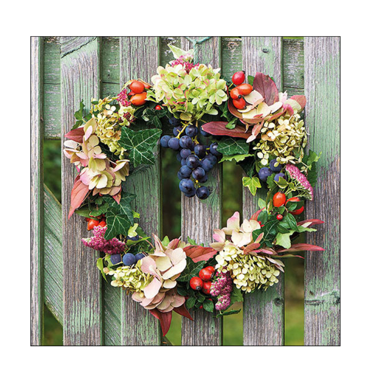 Ambiente Papierservietten Herbstkranz, 33x33cm