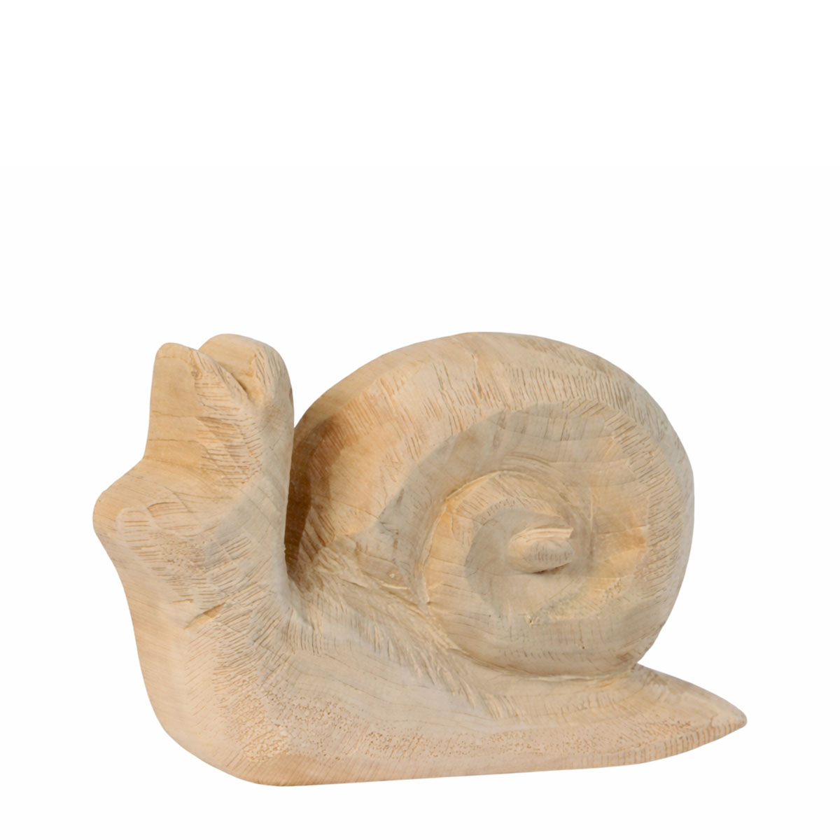 Deko Schnecke Naturholz, rustikale Holzschnecke natur sägerau, 30cm, WMG Grünberger