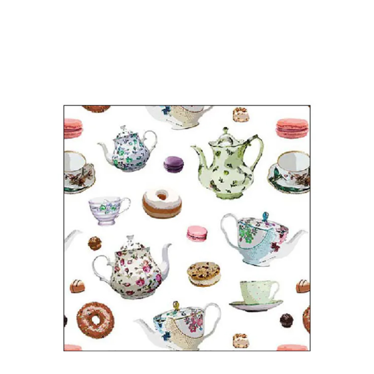 Ambiente Servietten Tee-Kannen klassisch, 25x25cm