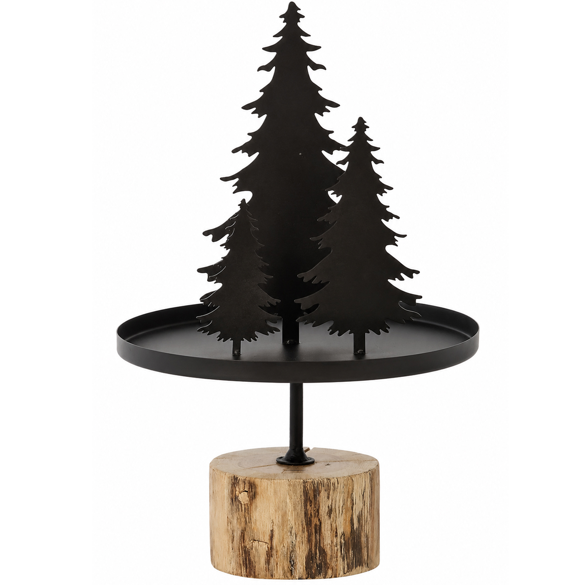 Deko Etagere Wald Jakob, Eisenbäume im Eisenteller, 50cm, WMG Grünberger