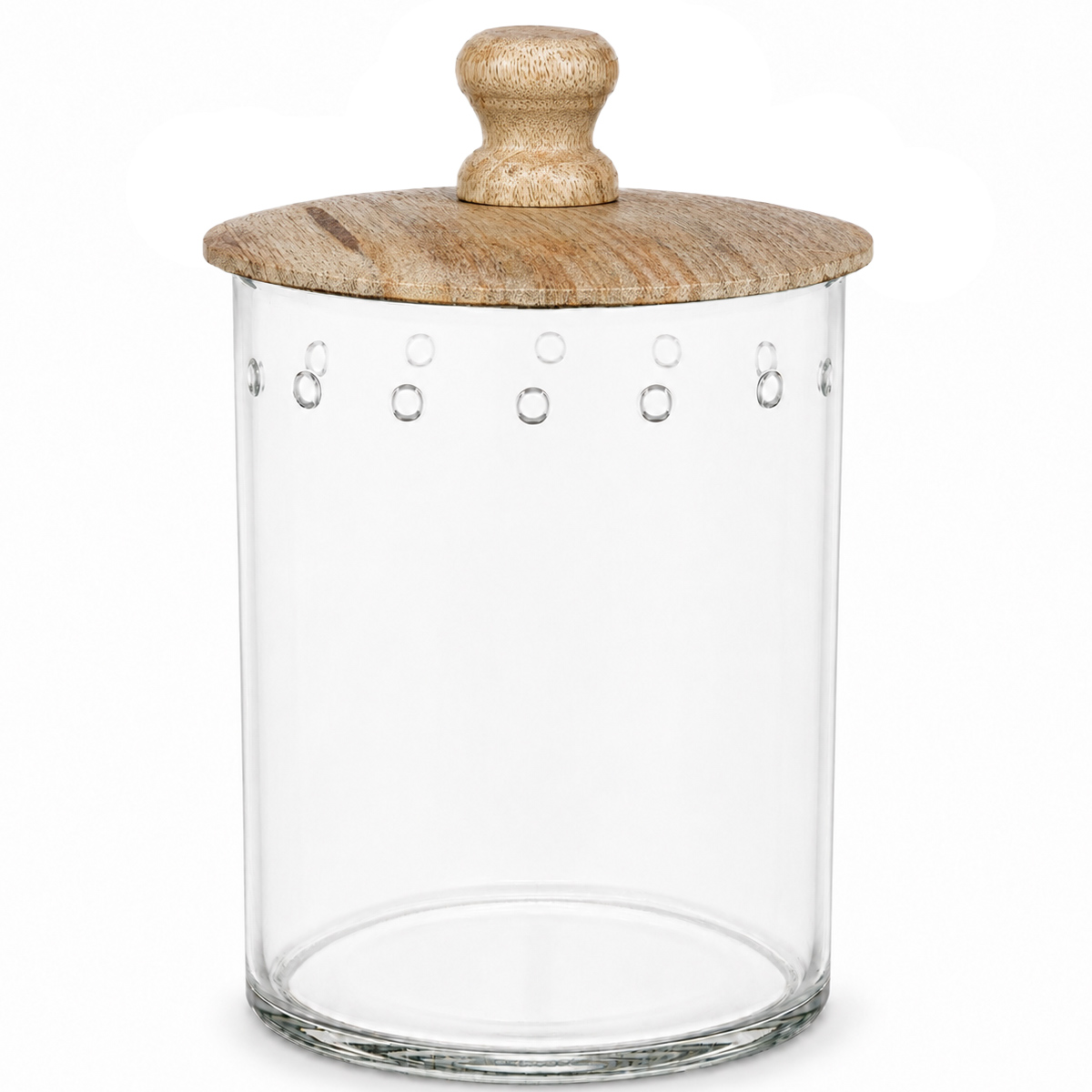Bonbonniere mit Holzdeckel, Bonbonglas, Vorratsglas, 25cm