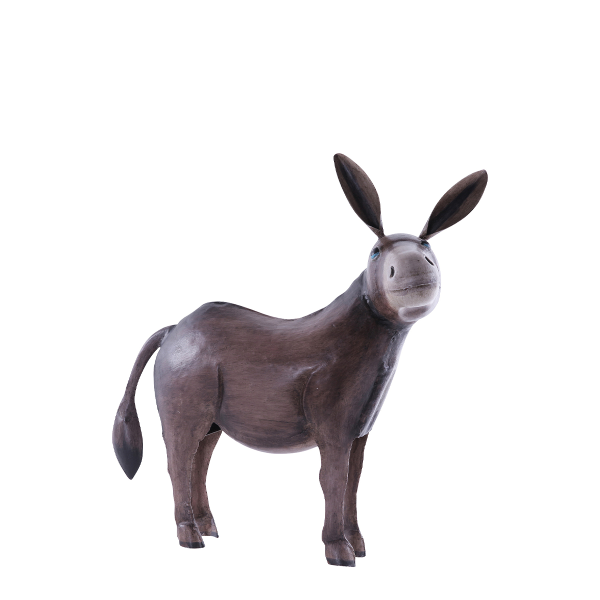 Deko Esel, Metallesel, brauner Esel aus Metall, 36cm