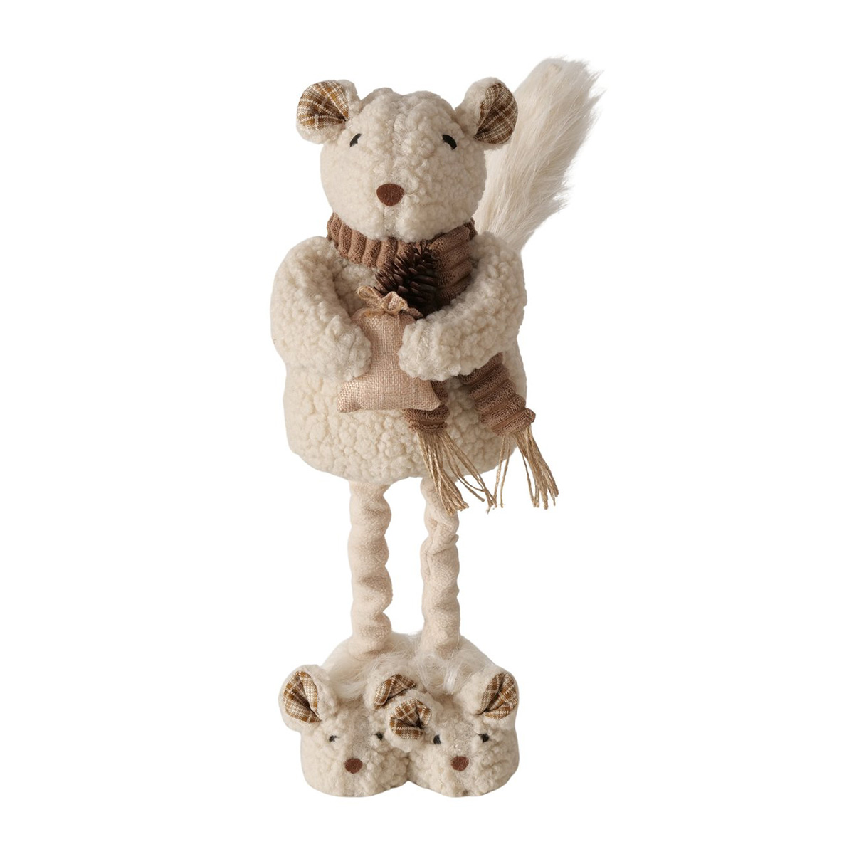 Plüsch Eichhörnchen Siggi mit Teleskopbeine, Boltze Home Collection