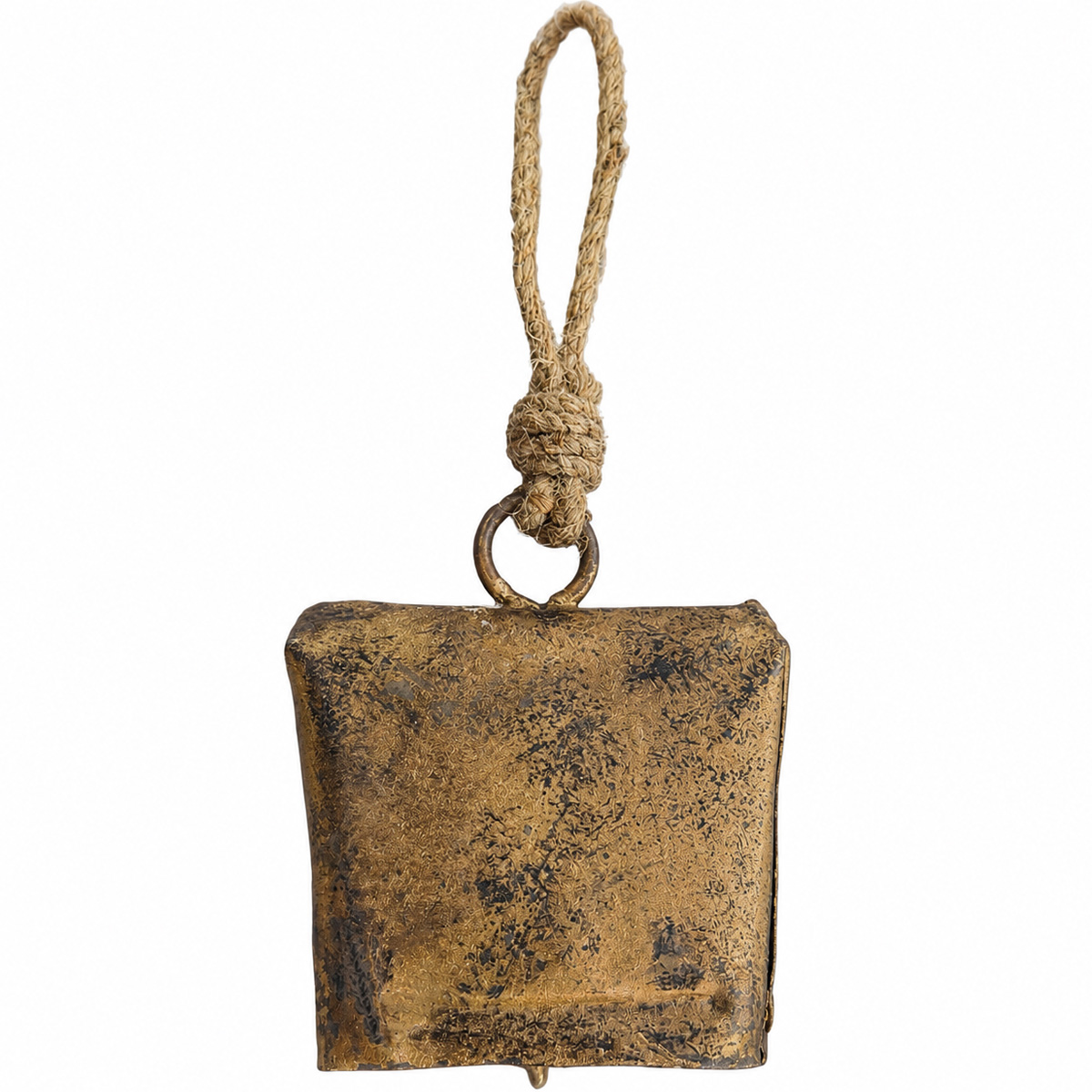 Deko Glocke Antik Gold, rustikale Glocke used look mit Klang