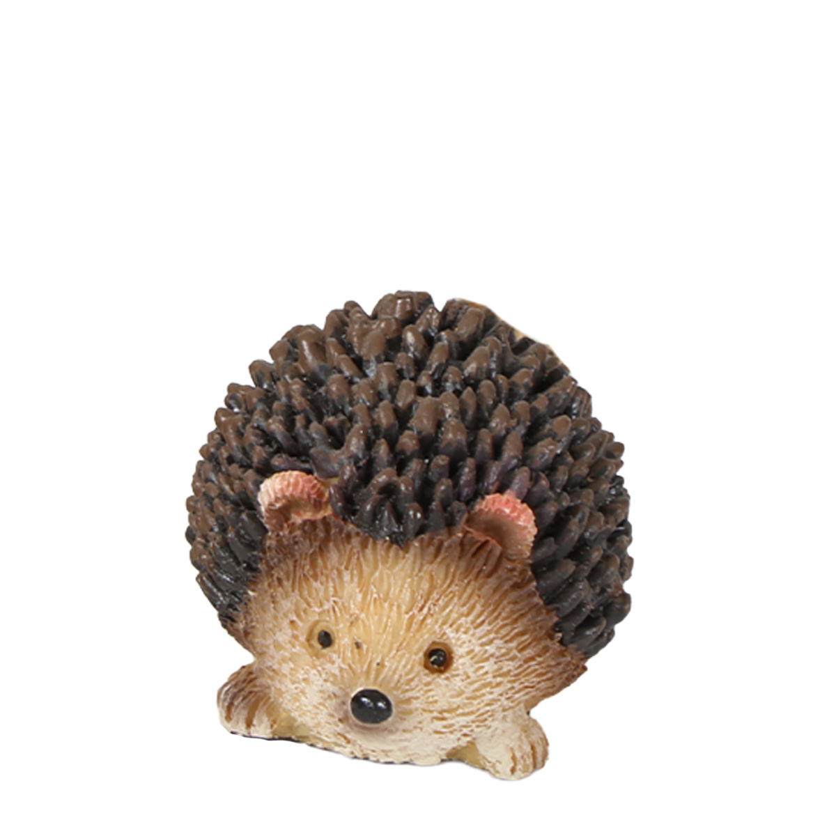 Deko Igel, kleiner brauner Igel aus Polyresin, 4x3x2cm