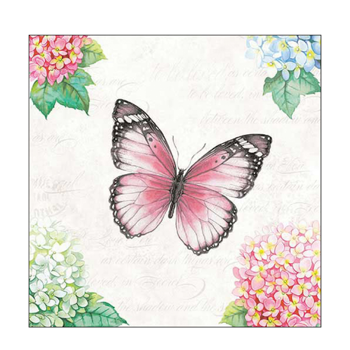 Ambiente Papierservietten Schmetterling, Butterfly Poem, 33x33cm