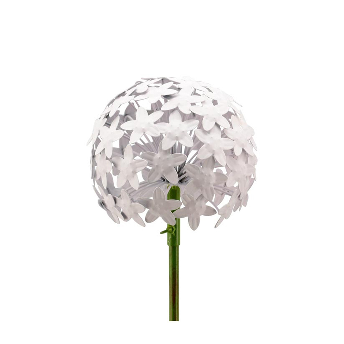 Deko Gartenstecker Allium rose, runde Lauchzwiebel aus Metall, 111cm