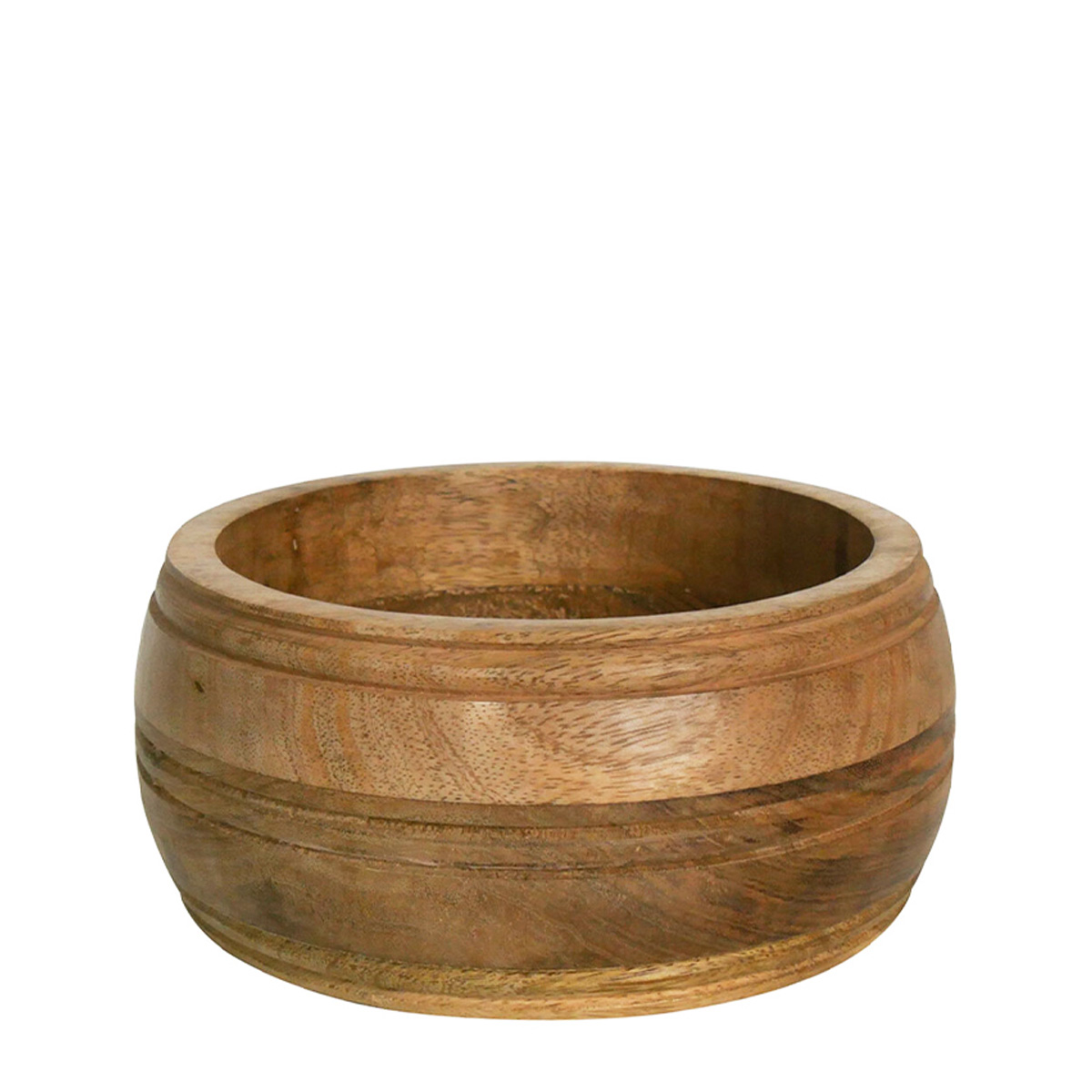 Holzschüssel rund, Schüssel aus Mangoholz, 20x9cm, Mars & More