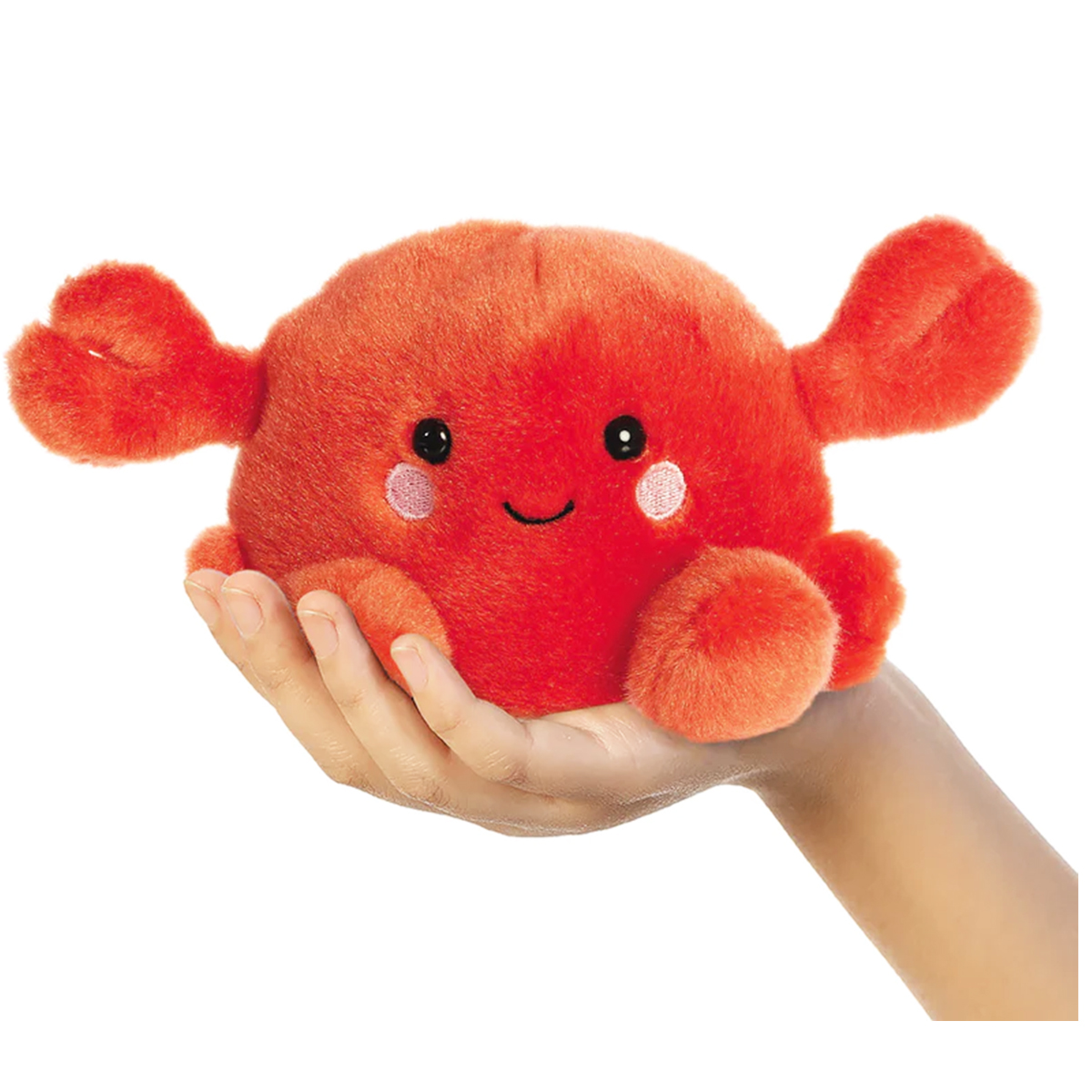 33680_01K252X2B07NYXSFPYFG4QFEM0 Plüsch Krabbe Snippy, rot, Palm Pals, 13cm, Aurora World