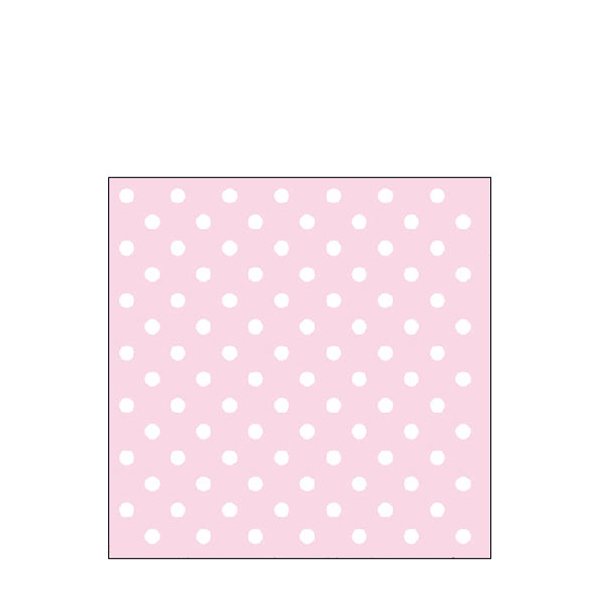 Ambiente Papierservietten Dots pastell, rosa mit weißen Punkten, 25x25cm