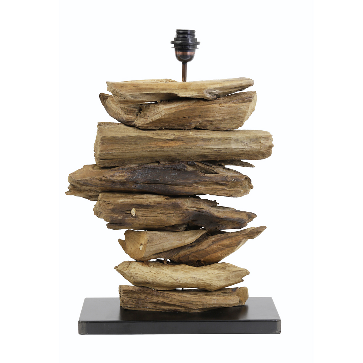 Holz Lampenfuß Treibholz FURY Natur, 60x46cm, Light & Living