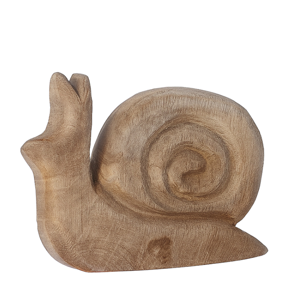 Deko Schnecke Naturholz, Holzschnecke grau sägerau, 30cm, WMG Grünberger