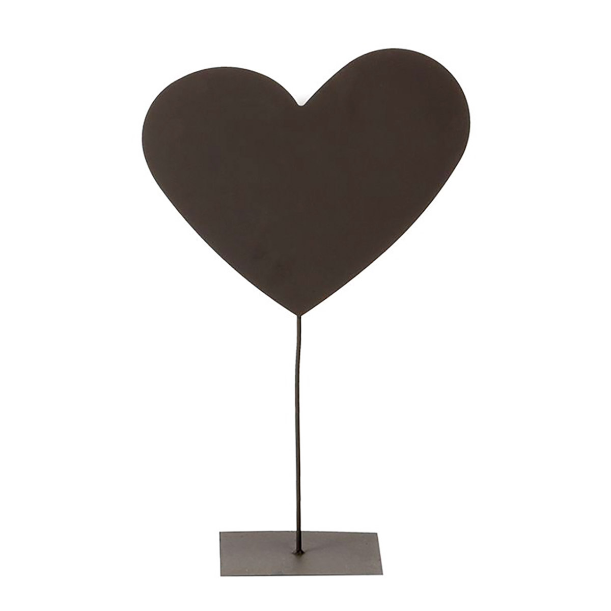 Deko Herz, Eisenherz auf Fuß, Kreidetafel, 32cm, WMG Grünberger