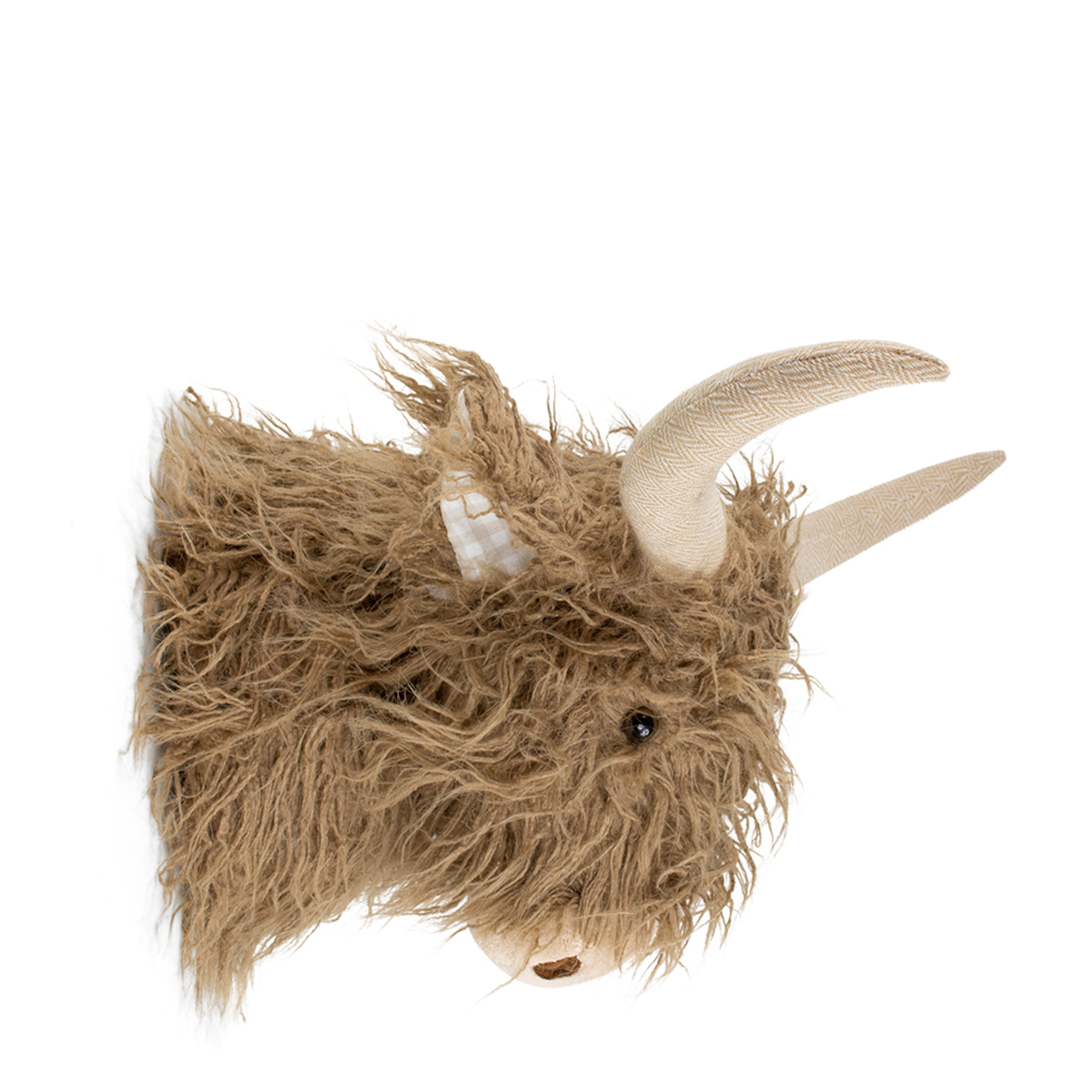 Deko Plüschtier Schottisches Hochlandrind, Wandhalter Kopf, 25cm, Mars & More