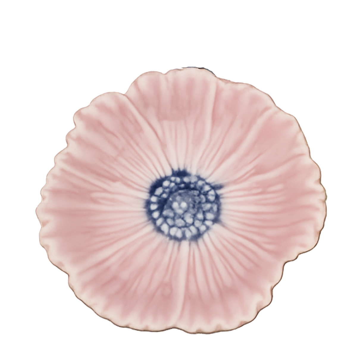 Deko Teller Blüte rosa, Blumenteller aus Keramik, Ø15cm