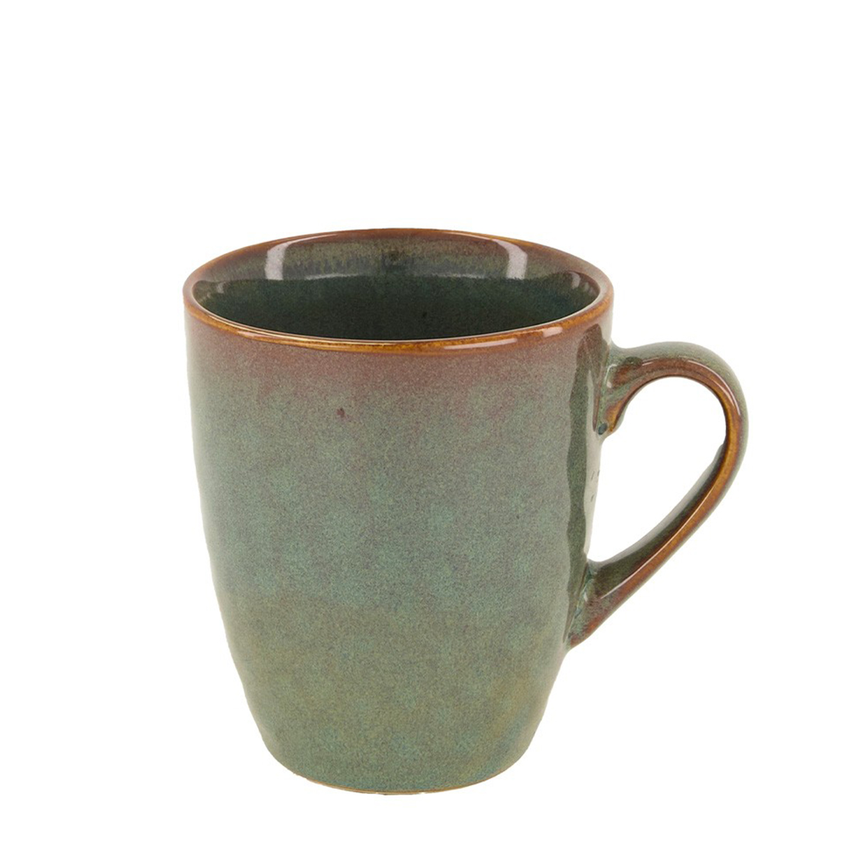 Keramik Becher mit Henkel, Jade Ocean blue, grün, 9x11cm, DIJK Natural Collections