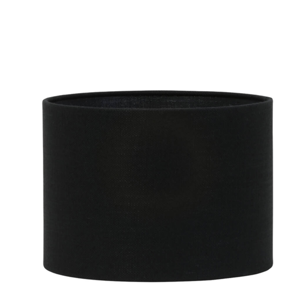 Lampenschirm Livigno schwarz, Lampenschirm Leinenoptik, Zylinder 35x35x25cm, Light & Living