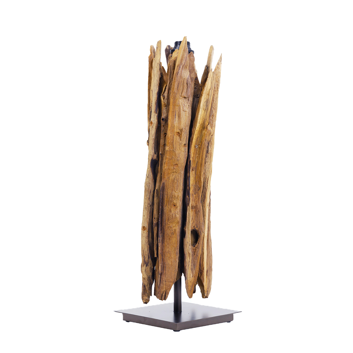 Lampenfuß Wary Treibholz , Naturholz Lampenfuß, 65cm, Light & Living