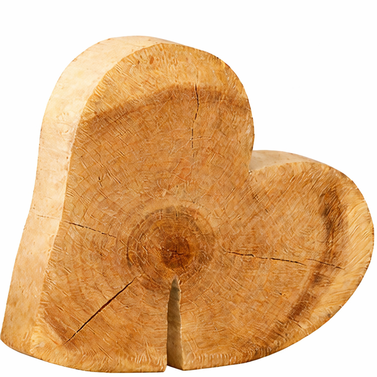 Deko Herz Natur, Holzherz, rustikales Holzherz, 38cm, WMG Grünberger