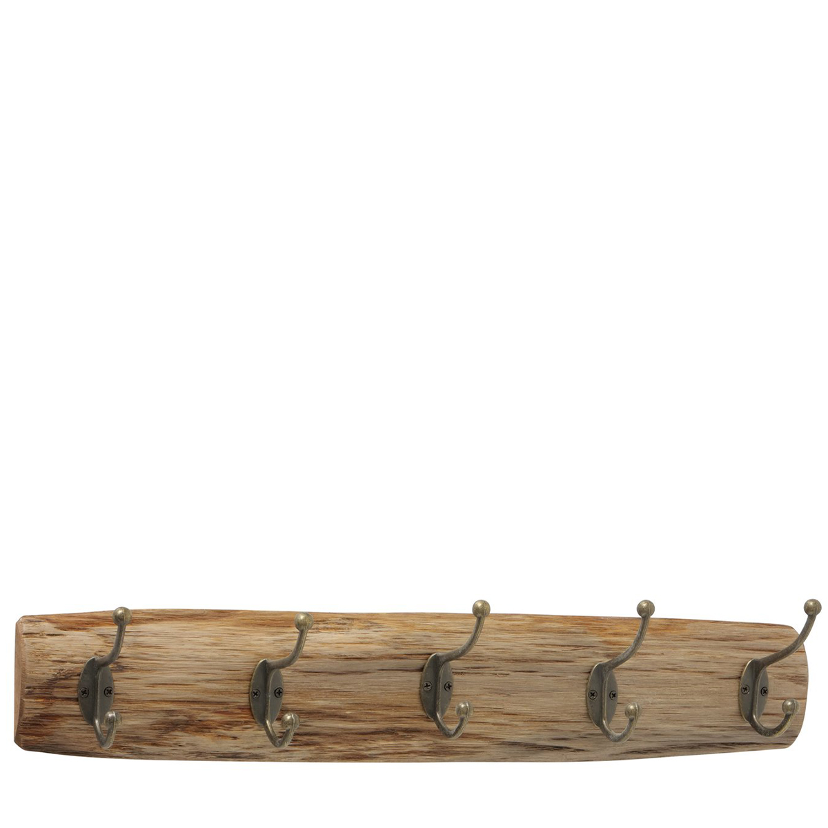 Holz Garderobe Brando, Naturholz Eichengarderobe mit 5 Haken, 55cm, Boltze Home Collections