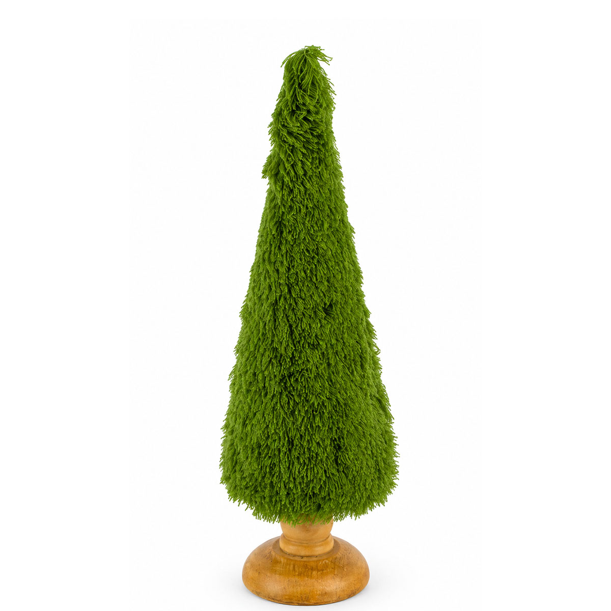 Deko Baum grün auf Holzfuß, kuschelige Plüschtanne grün, 45cm