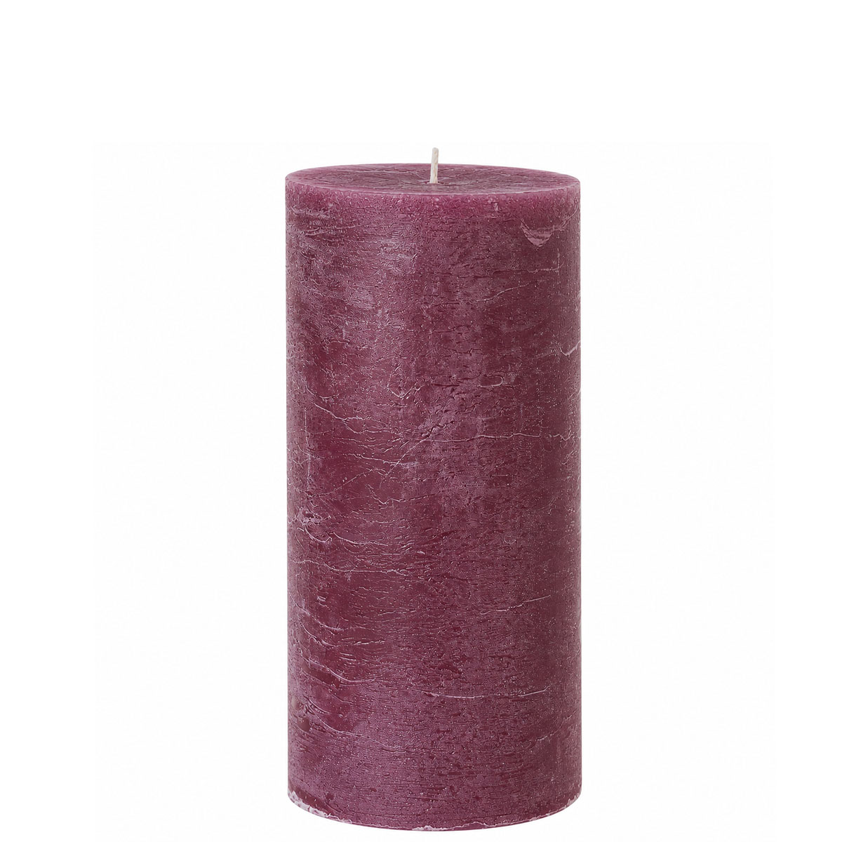Stumpenkerze Rustic Bordeaux, Wachskerze 150mm, Ø70mm