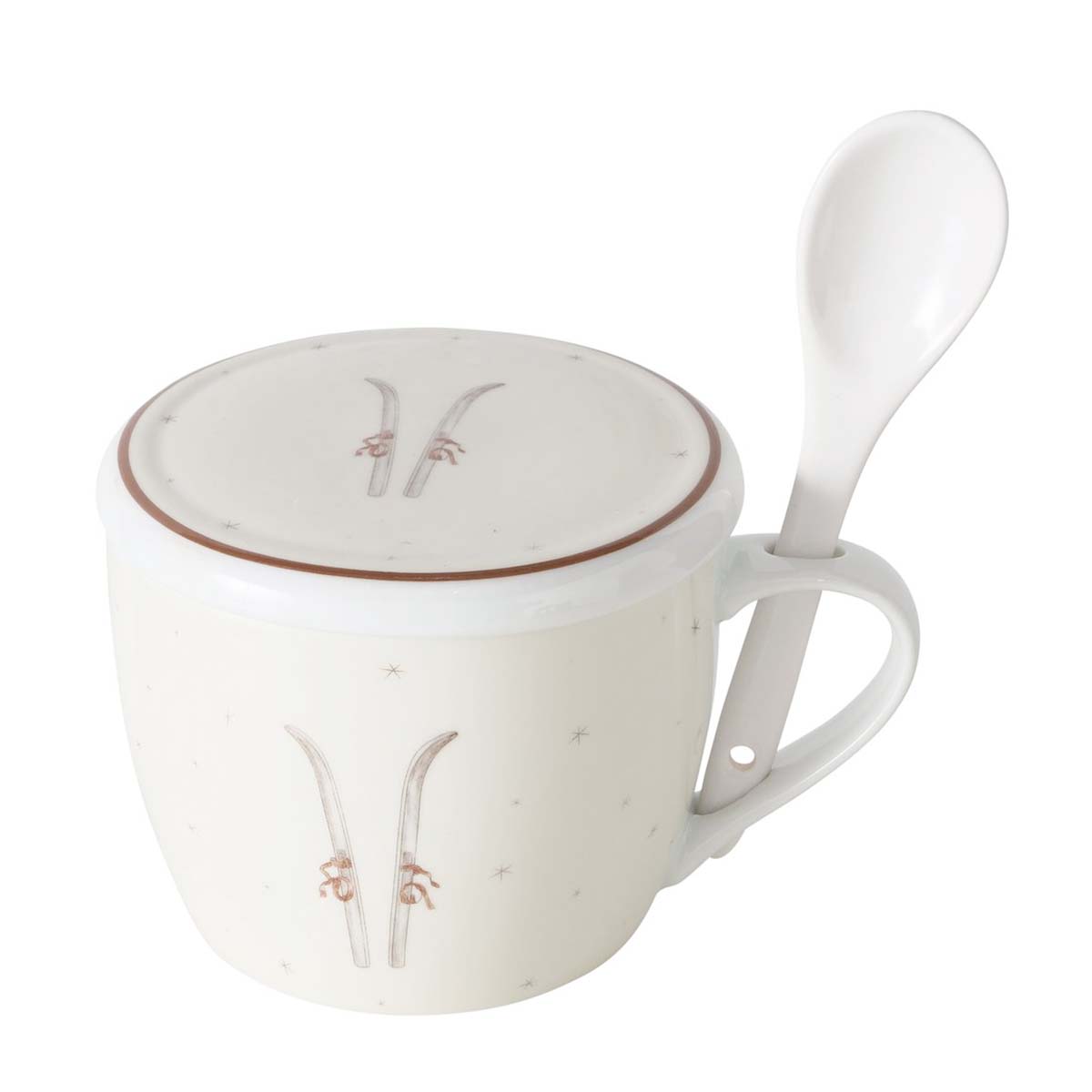 2041241SKI_01J7GH7EJYS5WV9NZ7QXES3F1BhZ2pTKSe3KF1Z Jumbobecher Mountains Ski, Henkelbecher mit Löffel und Deckel, 600ml, Boltze Home Collections