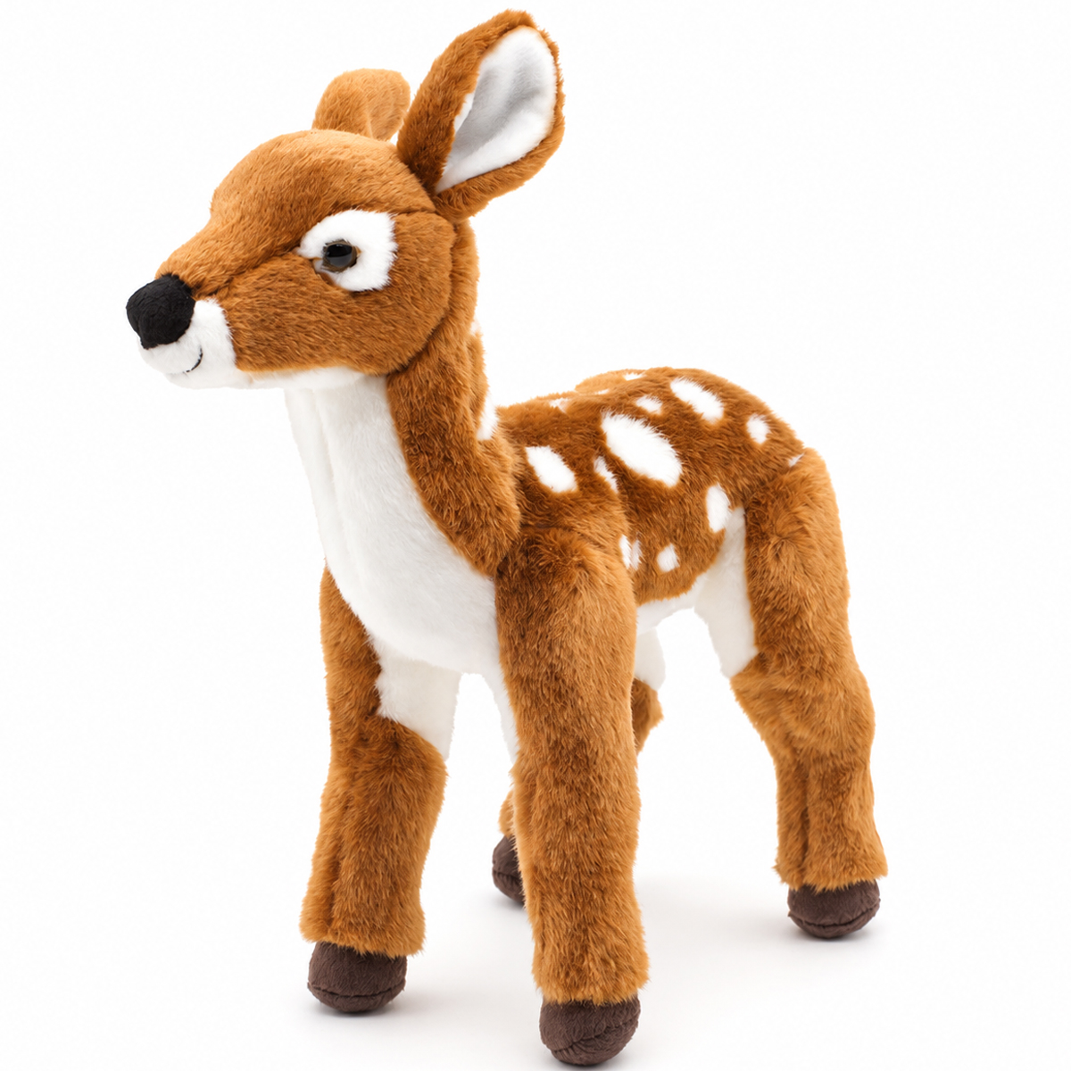 Plüschtier Reh, Rehkitz stehend, braun-weiß, 29cm, Uni Toys