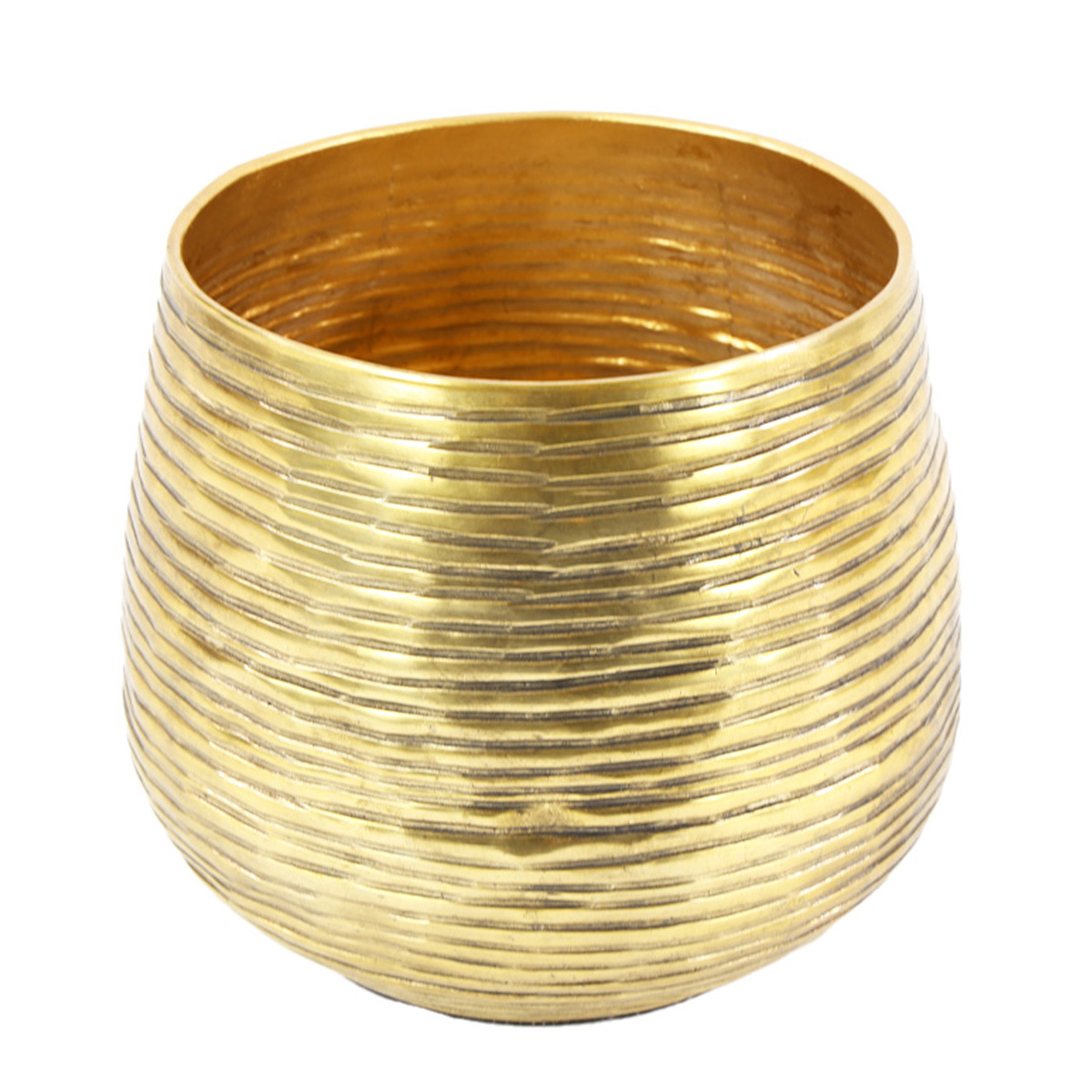 17063_01J4PEP4QJG97HVPC6522G1QBXHE7sHTqduZi69 Übertopf Weihnachten, Pflanztopf mit Rillen, gold, 14x12cm, Metall