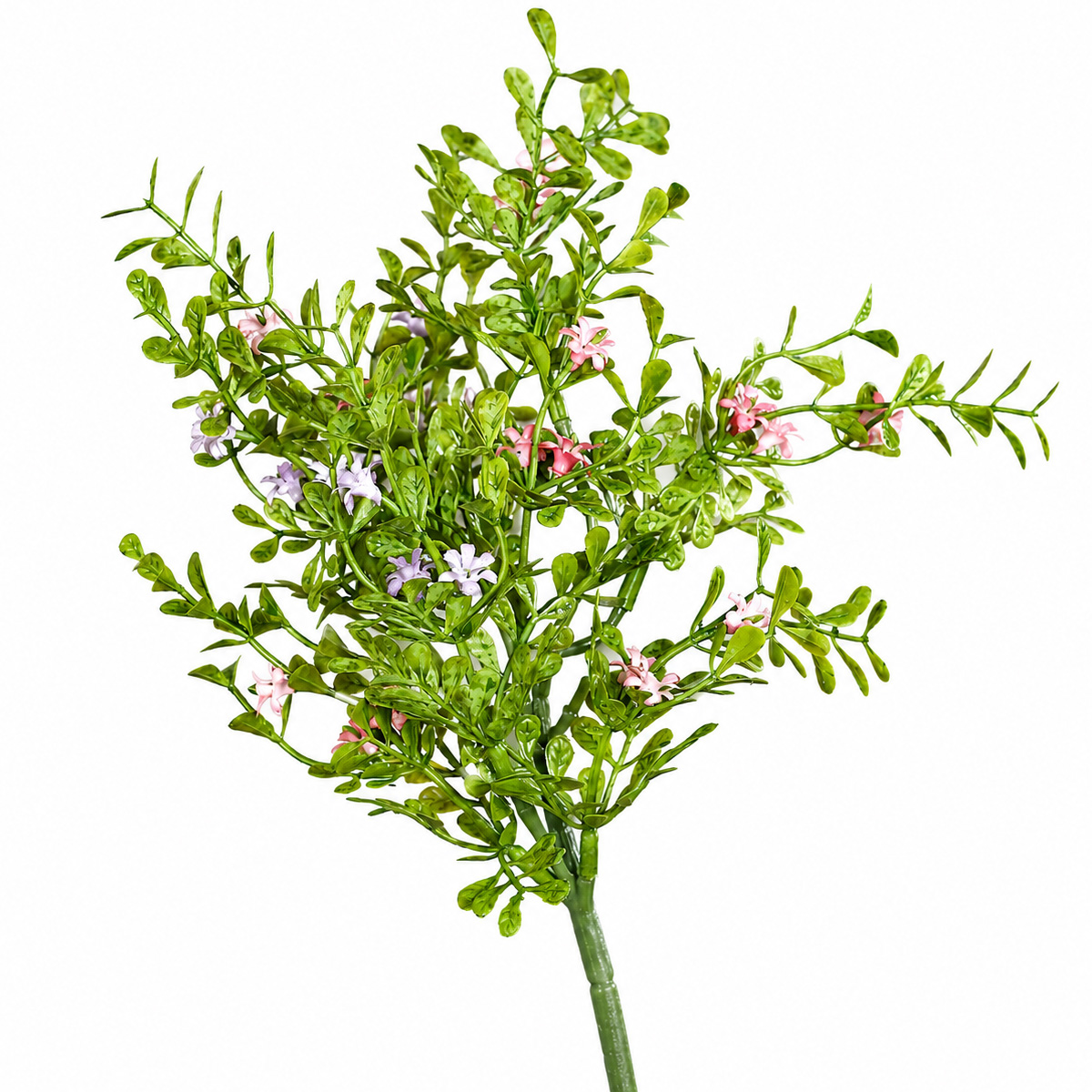 Blüten-Pick mit zarten rosa und lila Blüten – künstlicher Dekozweig 28cm
