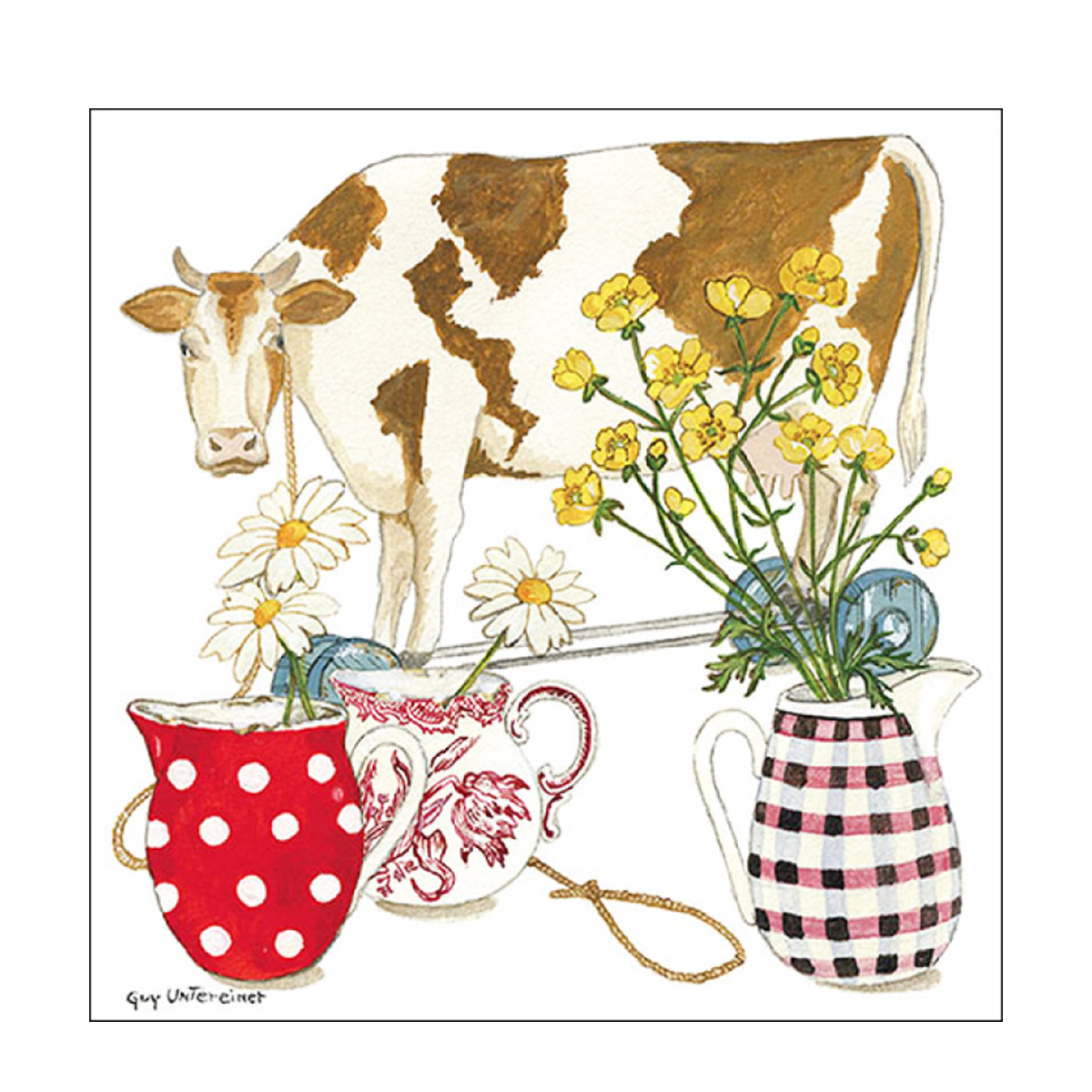 Ambiente Papierservietten Landhaus - Kuh, Cow, 33x33cm