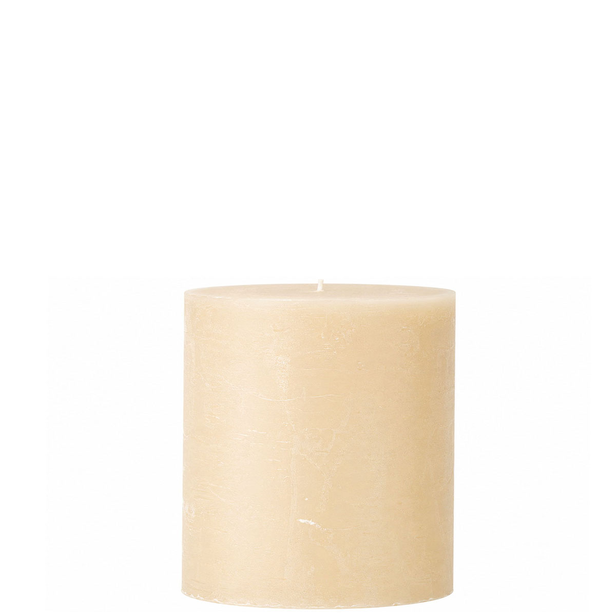Stumpenkerze Rustic Elfenbein, Wachskerze 100mm, Ø100mm