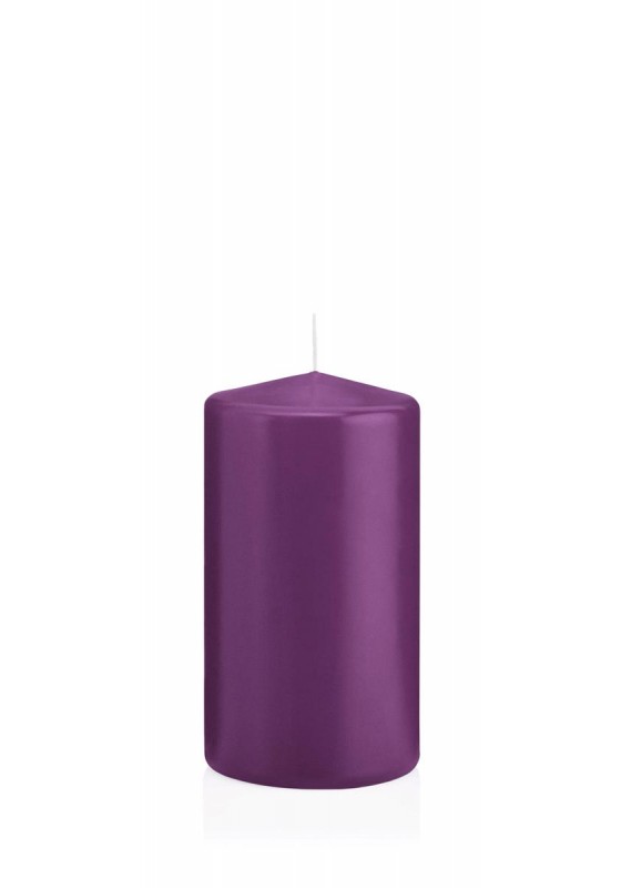 Wiedemann Flachkopf-Kerze in Cello 130x70 Brombeer