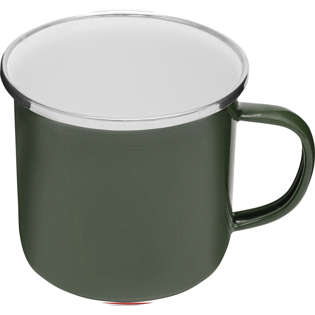 Emaille-Trinkbecher Vintage, Henkelbecher grün, 350cm