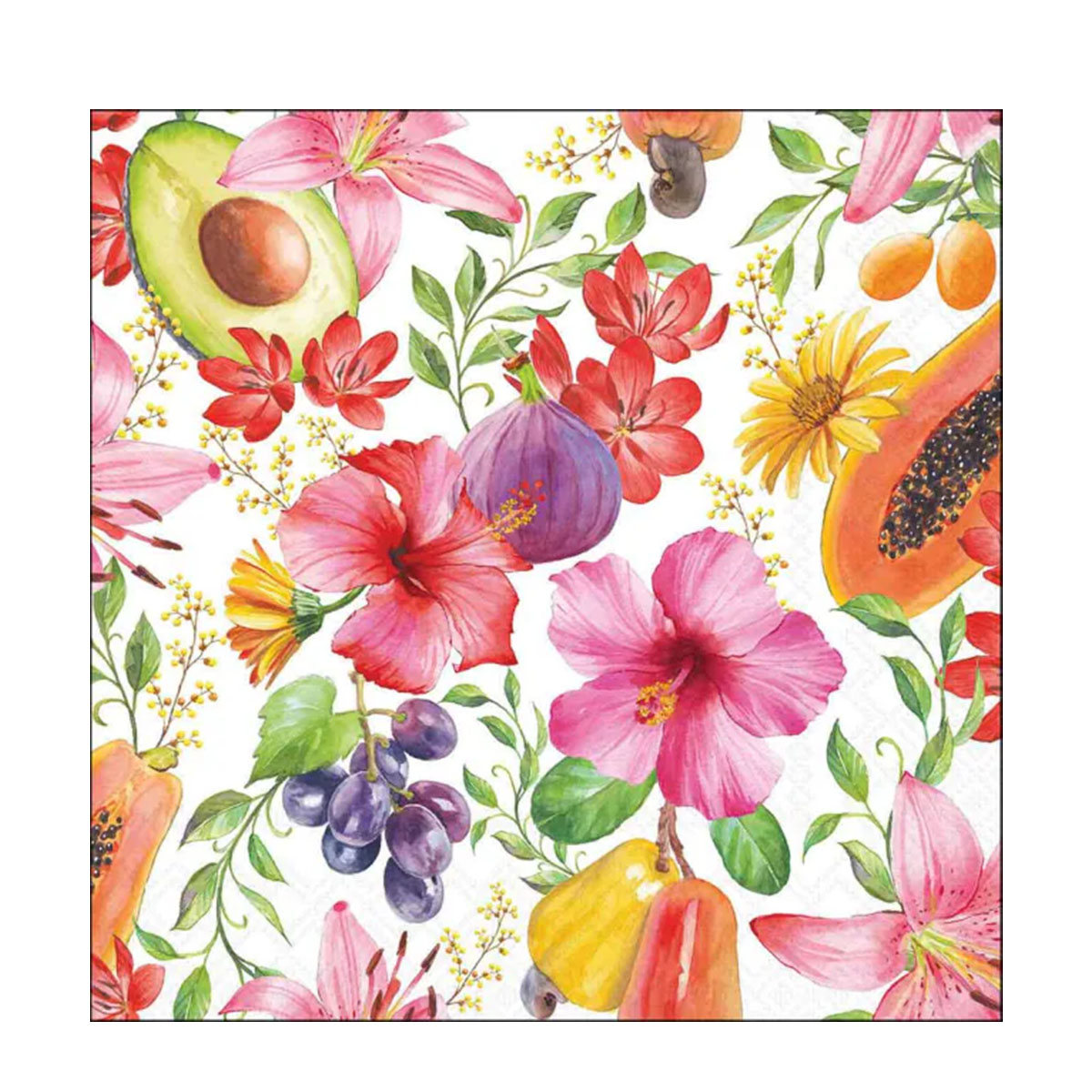Ambiente Servietten Tropische Blumen, Tropical Delights, 33x33cm