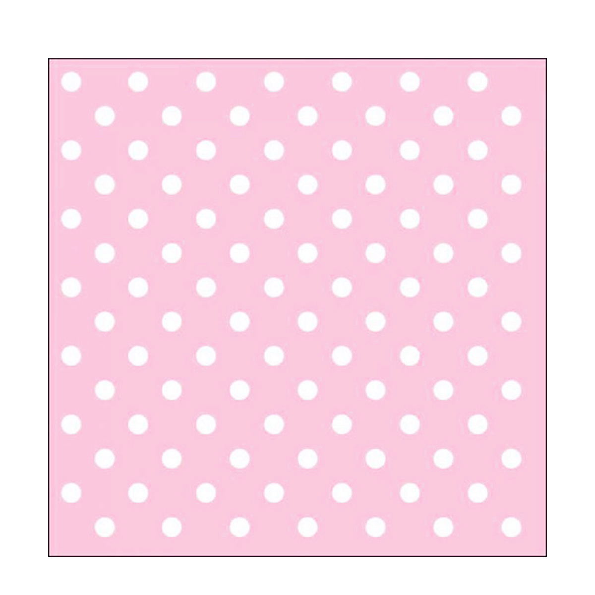 Ambiente Papierservietten Dots pastell, rosa mit weißen Punkten, 33x33cm