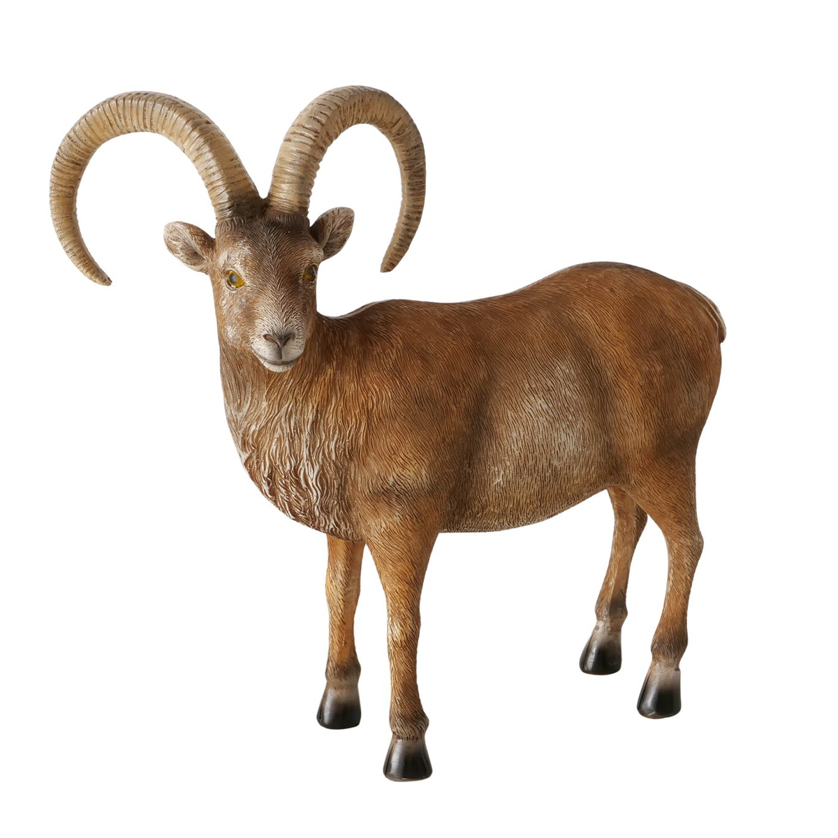 Deko Steinbock Poldie, Steinbock stehend, dunkles braun, 23cm, Boltze Home Collection