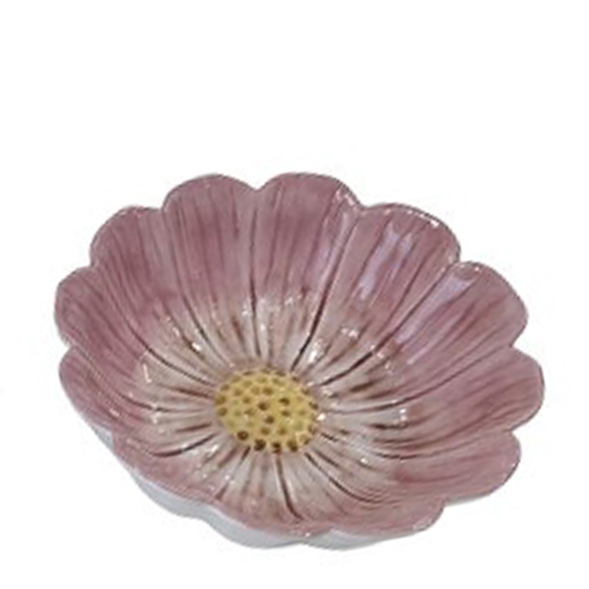 Deko Schüssel Blüte rosa, Blumenschüssel aus Keramik, Ø15cm