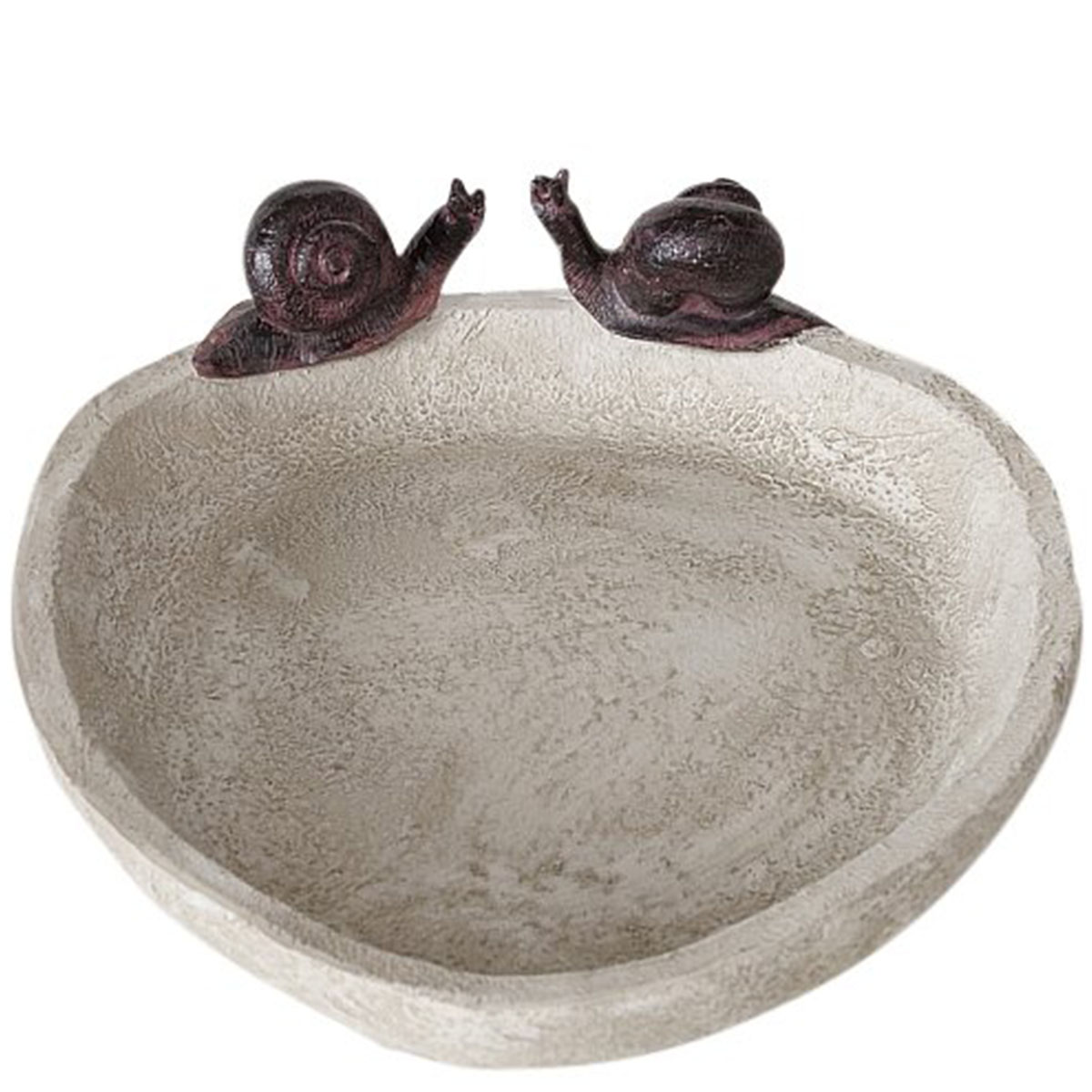 Vogeltränke mit 2 Schnecken, Ø21cm, Boltze Home Collections