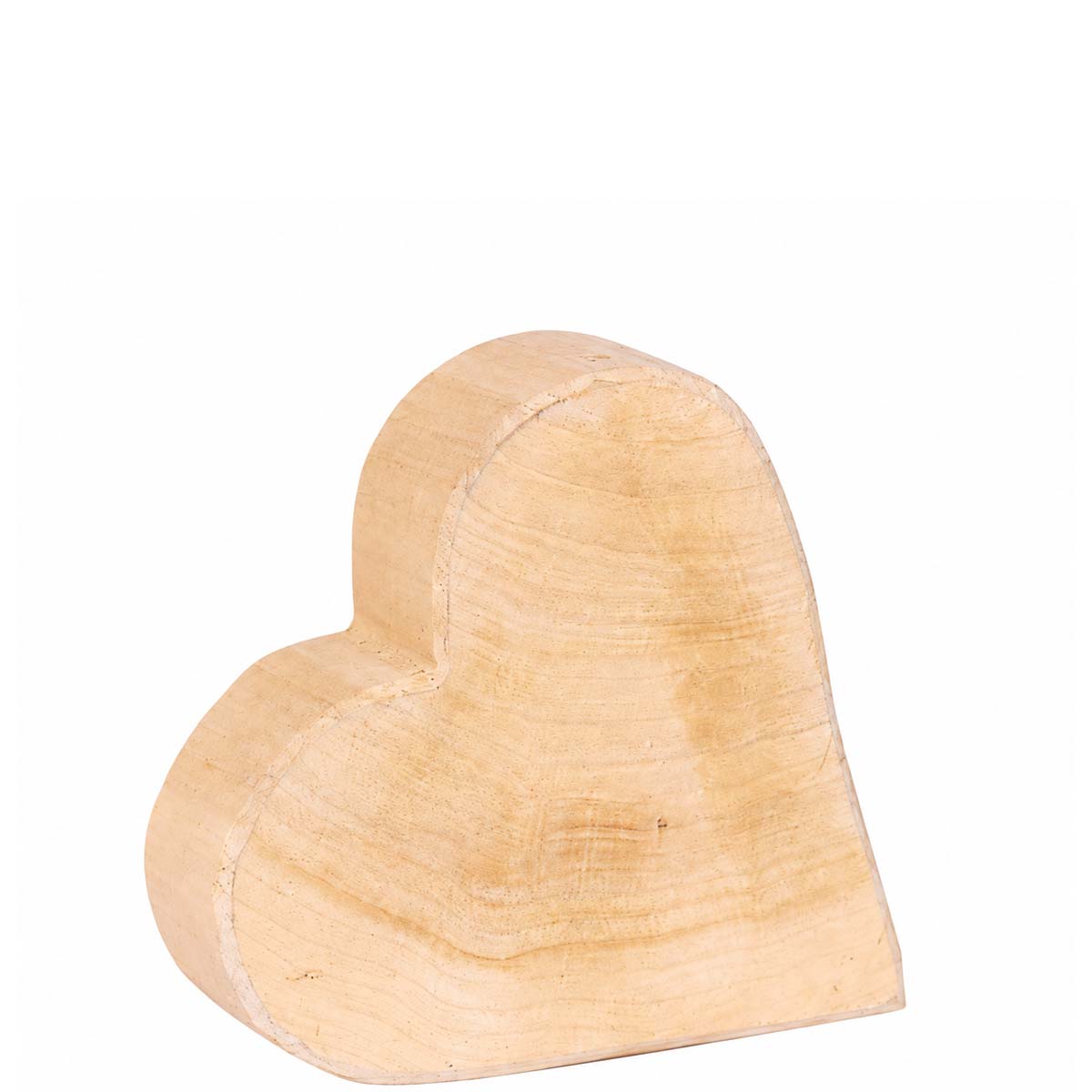 Deko Herz Pappelholz,  Holzherz liegend, 20cm, WMG Grünberger