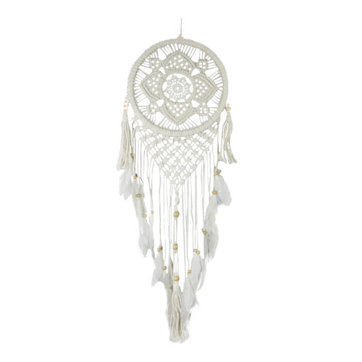 47062-017_01J87ZB9Z20NHYPJ8CT249ADBWyHozA3fRYMhNR Deko Traumfänger Boho, Dreamcatcher Makramee, Ø28cm, Hänger, DIJK Natural Collections