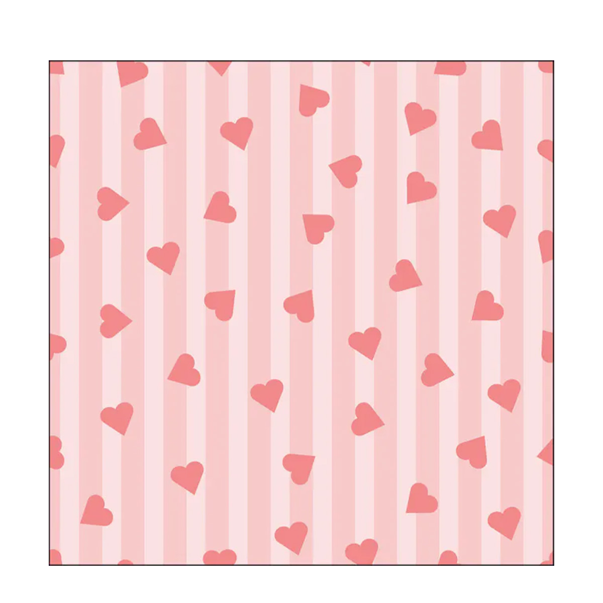 Ambiente Papierservietten rosa Herzen, hell- dunkel rosa, 33x33cm