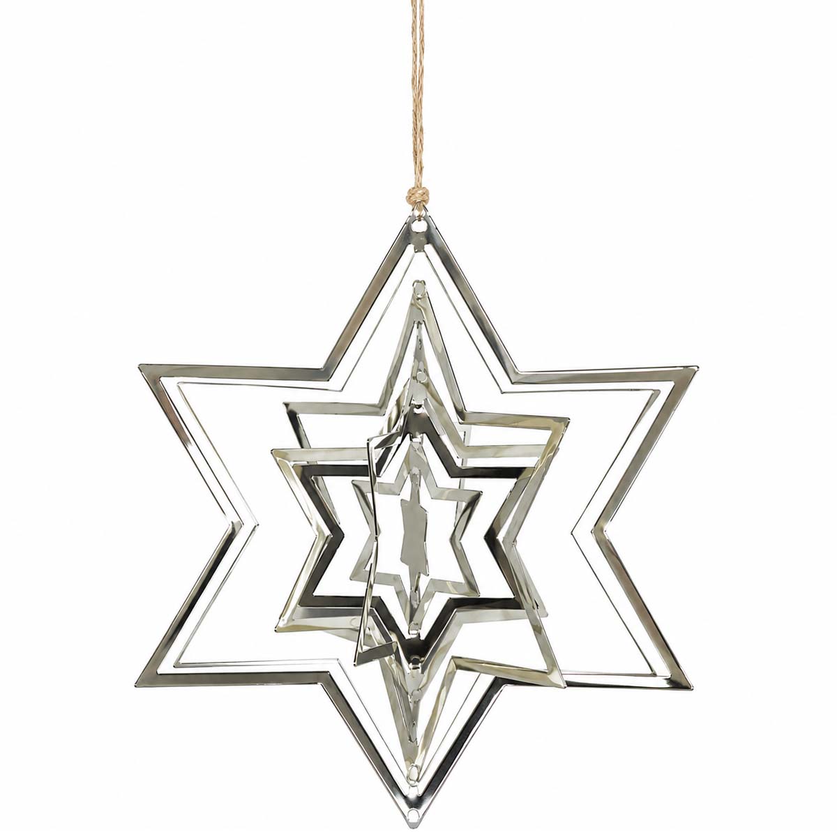 Deko Weihnachtsstern 3D, bewegliche Metallsterne im Stern