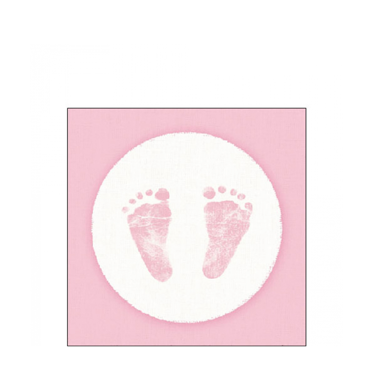 Ambiente Papierservietten Geburt, Babyfüße rosa, 25x25cm