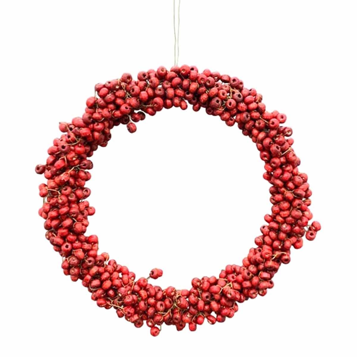 270202_01J9CB57SYHD1JEQ3KPTS0V1JKB6yl363ngzOJC Deko Perlenkranz rot, Kranz aus Holzperlen, Ø15cm