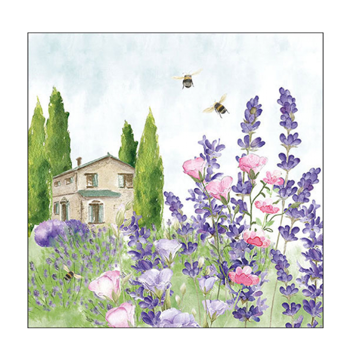 13319840_01JTN8HJJK8KTDSKDA16EGYNRHpKYSplF3l4Hjp Ambiente Papierservietten Lavendelwiese, Lavender meadow, 33x33cm