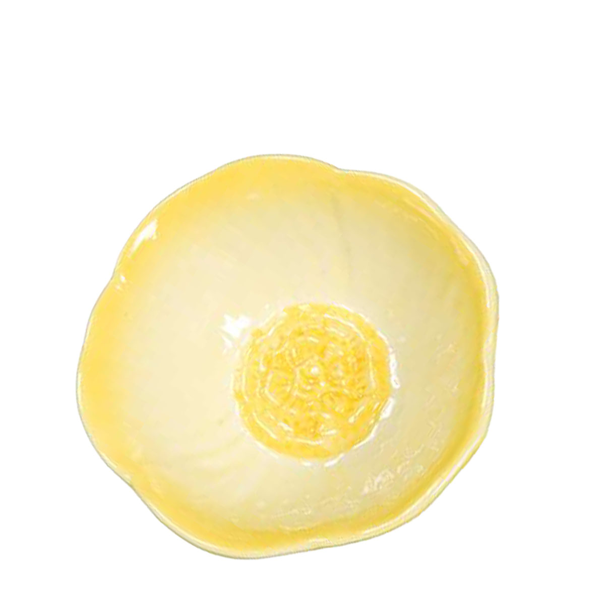 Deko Schälchen Blume gelb, Porzellanschale Blüte, Ø10cm