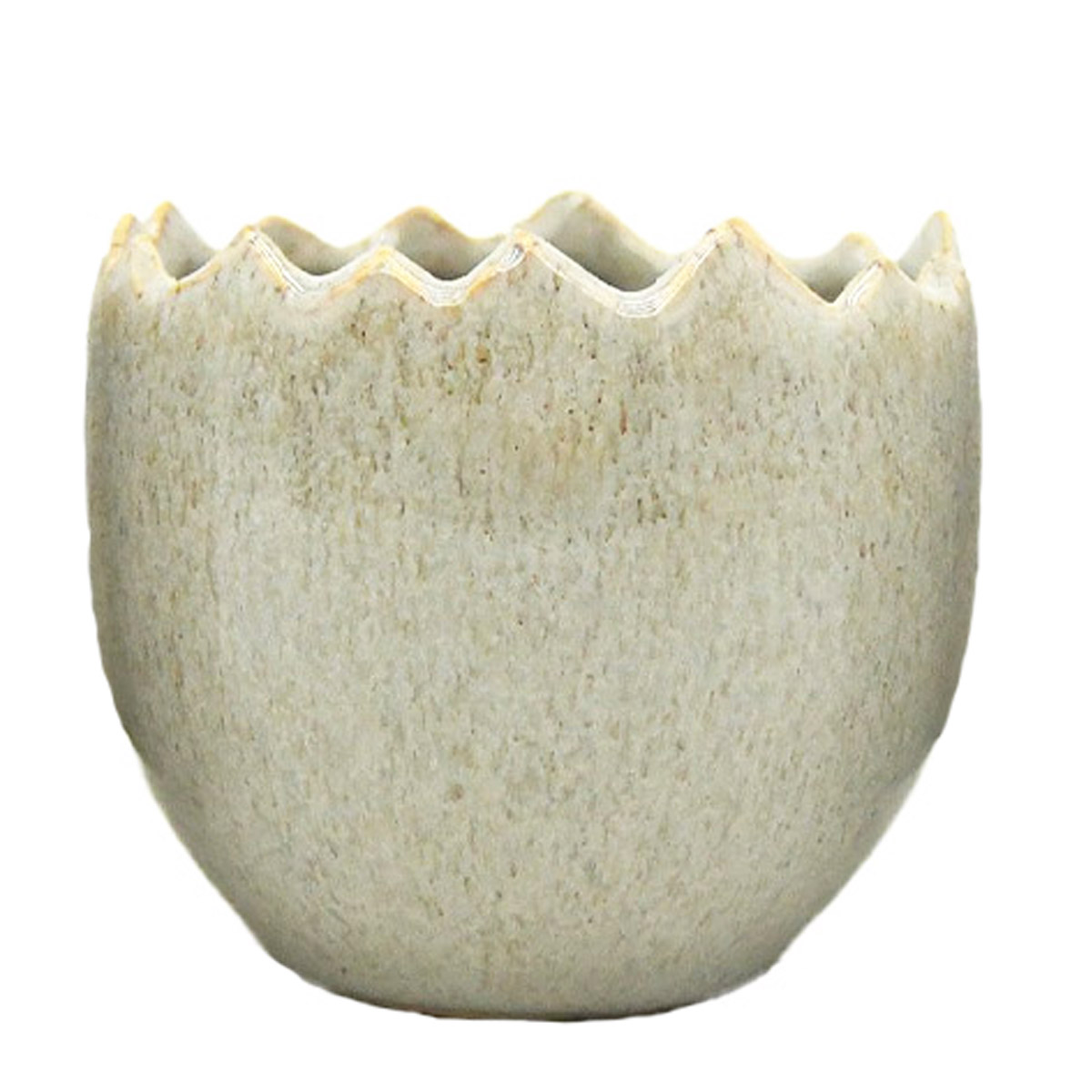 26664E_01JMFG0NHP8QGRFNM0AAW24BQM1B5K98Moh1nSH Deko Pflanzei grau, Keramikei oben offen, 11cm