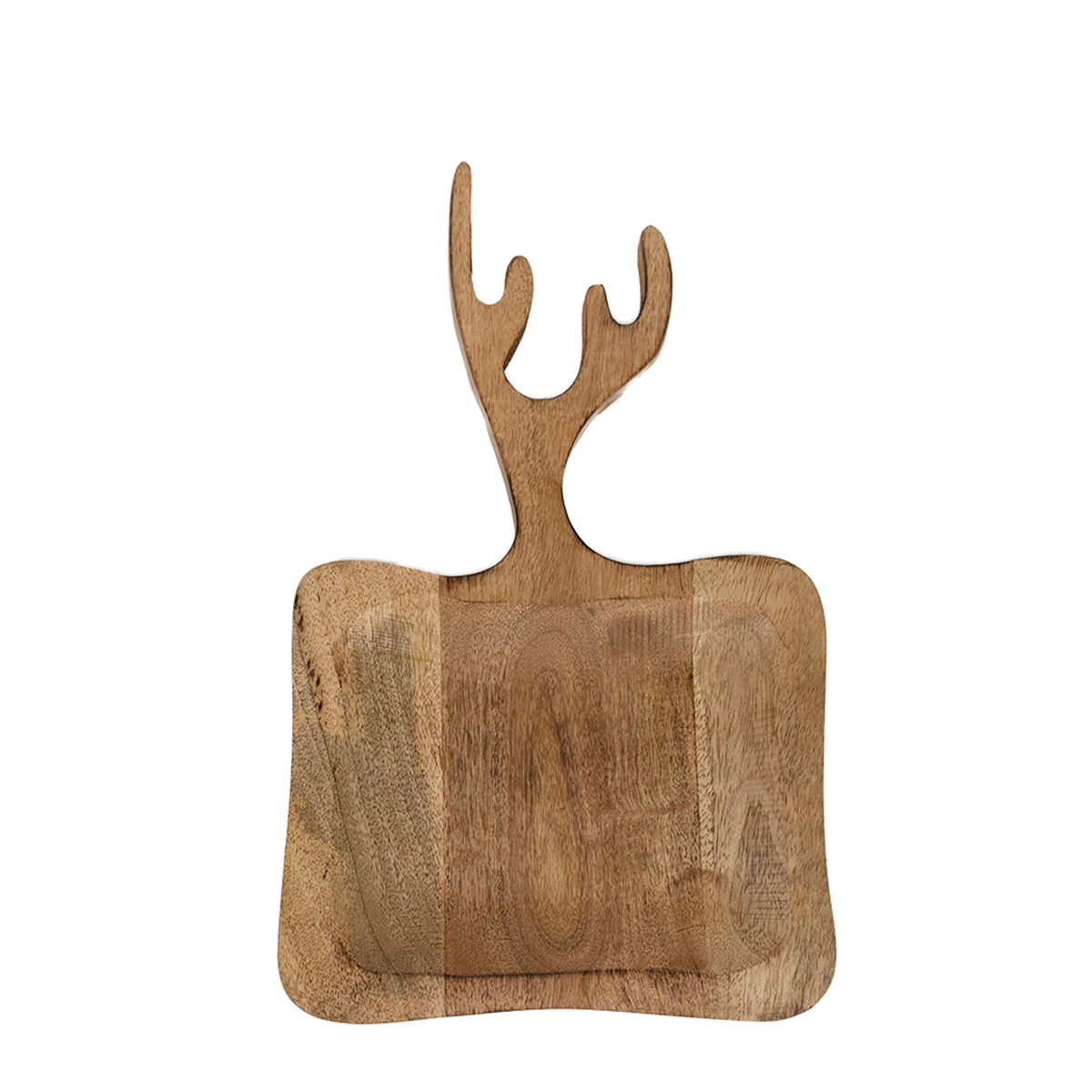Holz Schneidebrett mit Geweih, Holzbrett Geweih, 35x22cm, Mars & More