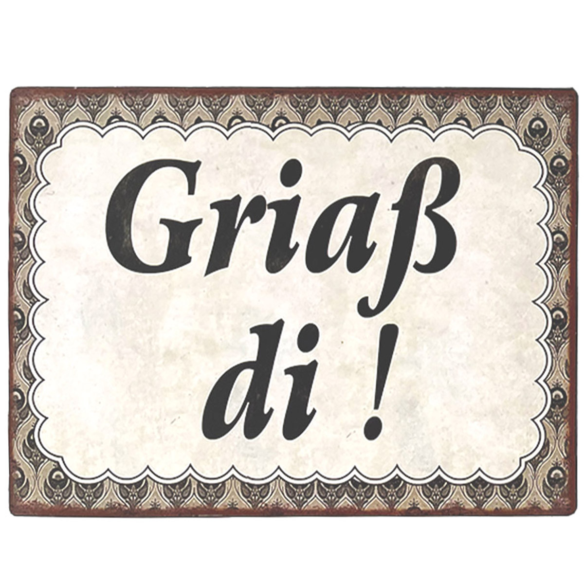 Metall Schild, Griaß di! 20x15cm, Gerrys Garden